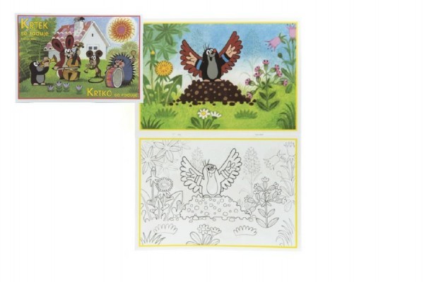 Krtek se raduje - omalovánka